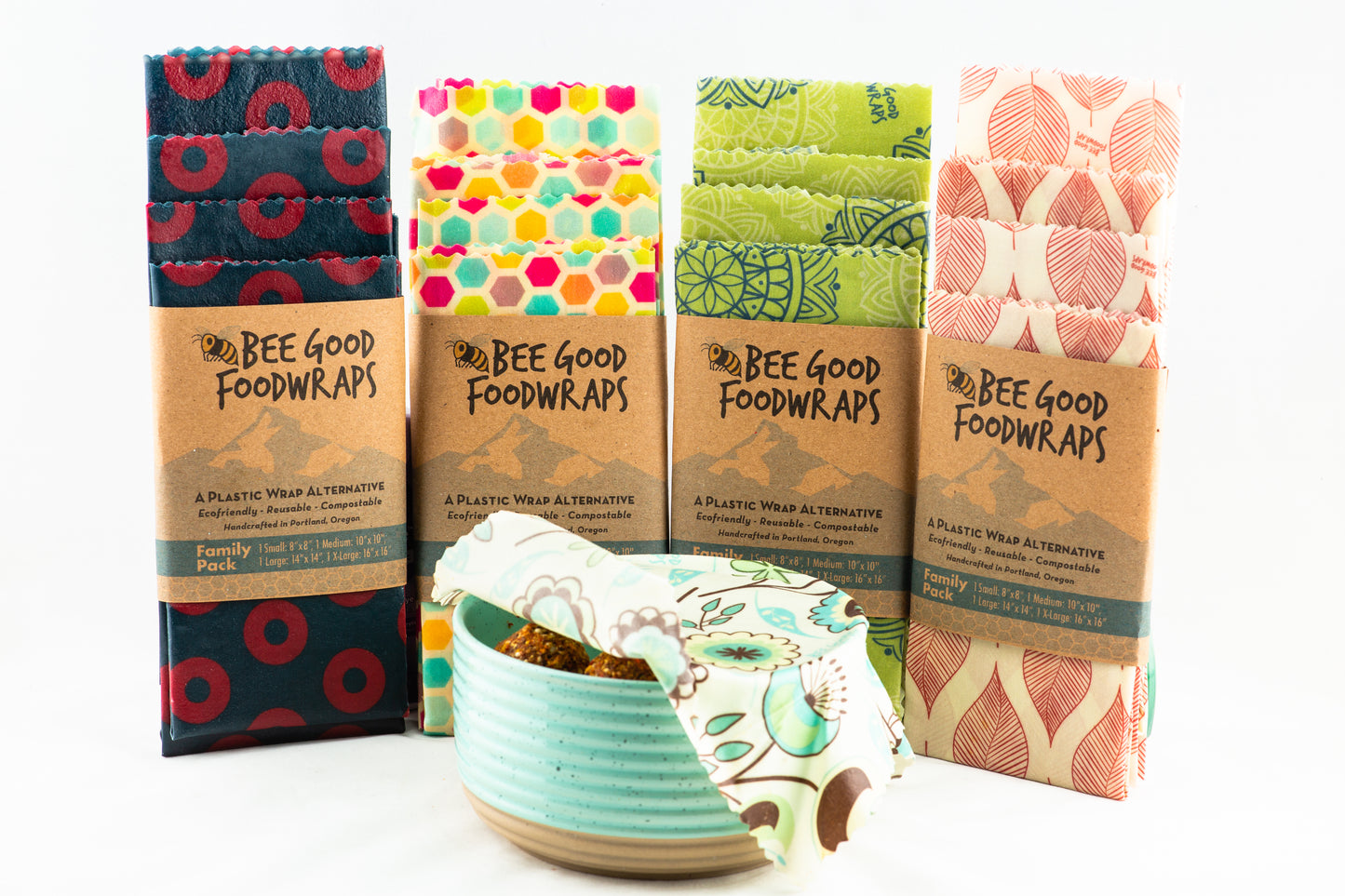 Turquoise Harmony Wrap Collection Bee Good Wraps